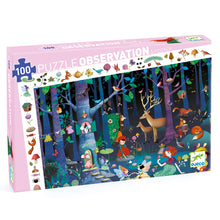 Load image into Gallery viewer, Djeco Observation Puzzle Enchanted Forest