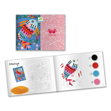Load image into Gallery viewer, Djeco Coloured Sands and Glitter Art by Numbers - Fish Rainbows