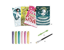 Load image into Gallery viewer, Djeco Glitter Boards - Glitter Dresses