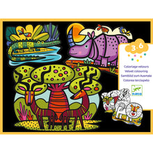 Load image into Gallery viewer, Djeco Velvet Colouring - Animals of the Savannah