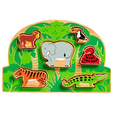 Load image into Gallery viewer, Jungle Animal Shape Sorter