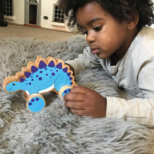 Load image into Gallery viewer, Push Along Stegosaurus