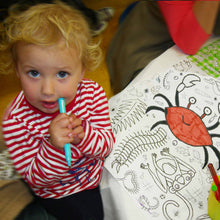 Load image into Gallery viewer, Seaside Colour-In Tablecloth / Giant Poster