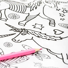 Load image into Gallery viewer, Unicorns & Fairies Colour-In Tablecloth / Giant Poster - BEST SELLER