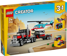 Load image into Gallery viewer, LEGO® Creator 3 in 1 Flatbed Truck with Helicopter 31146
