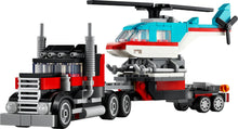 Load image into Gallery viewer, LEGO® Creator 3 in 1 Flatbed Truck with Helicopter 31146
