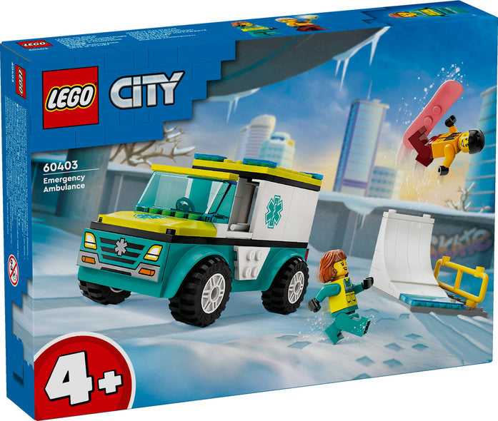 LEGO® City Emergency Ambulance & Snowboard 60403