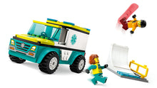 Load image into Gallery viewer, LEGO® City Emergency Ambulance &amp; Snowboard 60403
