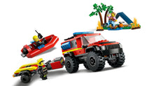 Load image into Gallery viewer, LEGO® City 4x4 Fire Engine with Rescue Boat 60412
