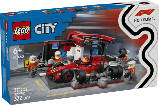 LEGO® City  F1® Pit Stop & Pit Crew with Ferrari Car - 60443