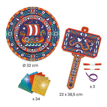 Load image into Gallery viewer, Djeco DIY Shield and Hammer with Metallic Foil to Decorate - Like a Viking - NEW!
