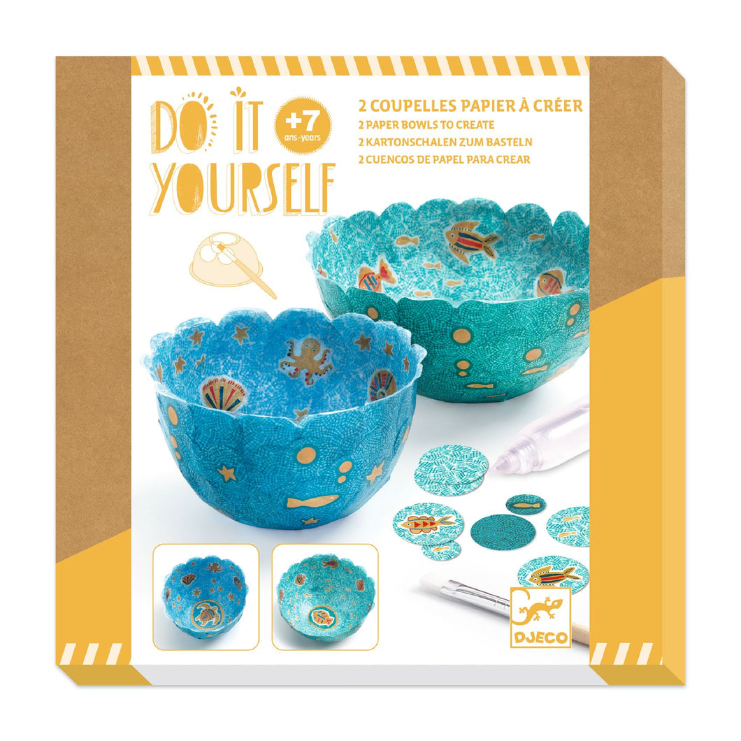 Djeco DIY - 2 Paper Bowls to Create - In the Sea