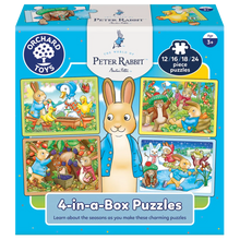 Load image into Gallery viewer, Peter Rabbit 4 in a Box Puzzles - NEW!
