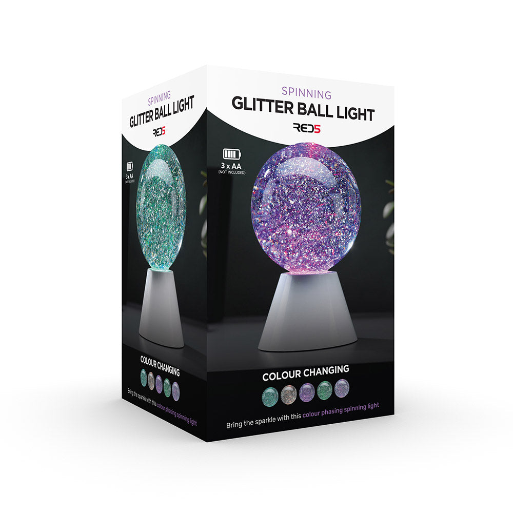 Spinning Glitter Ball Light - BEST SELLER