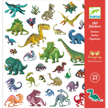 Load image into Gallery viewer, Djeco 160 Stickers- Dinosaurs
