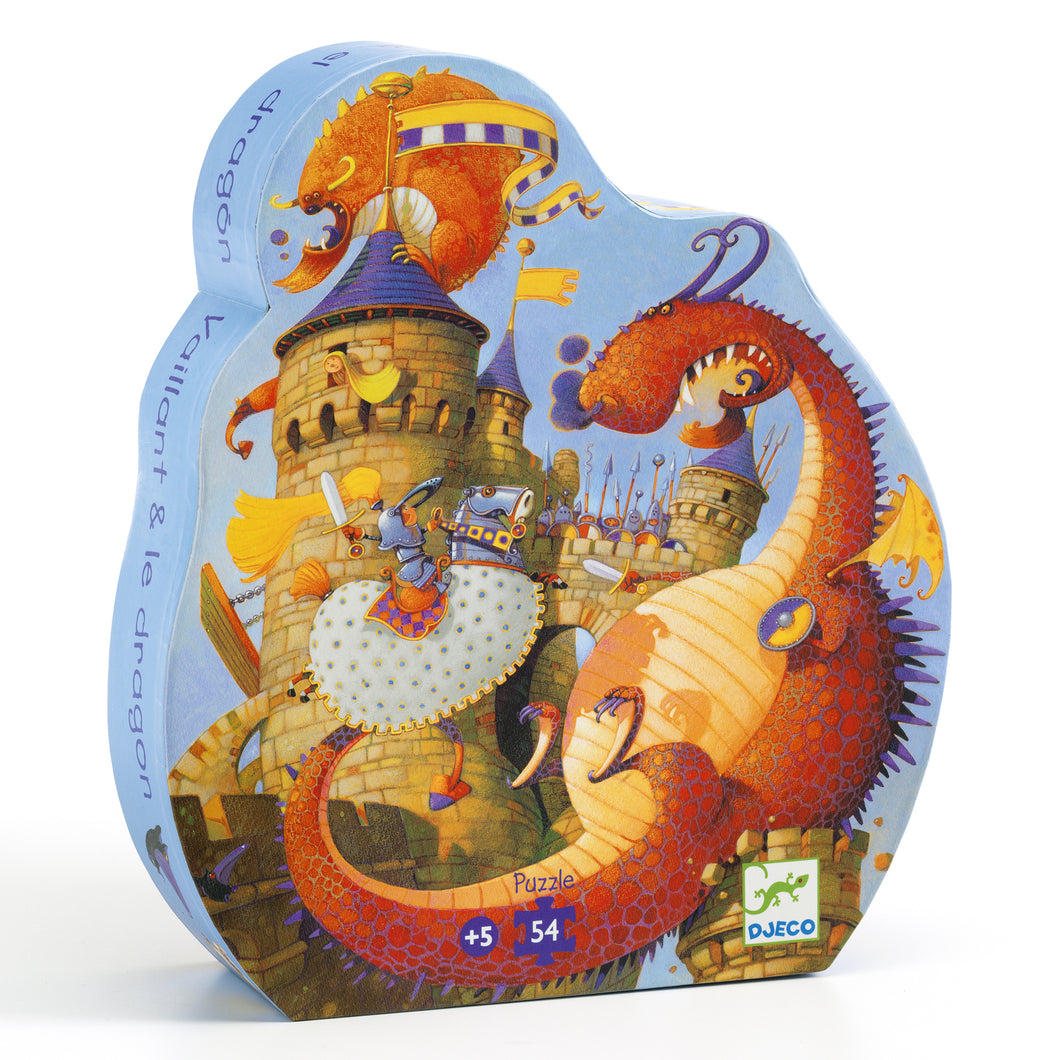 Djeco Puzzle - Vaillant & The Dragon - 54 Piece