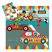 Load image into Gallery viewer, Djeco Puzzle - The Racing Car 16 Pieces

