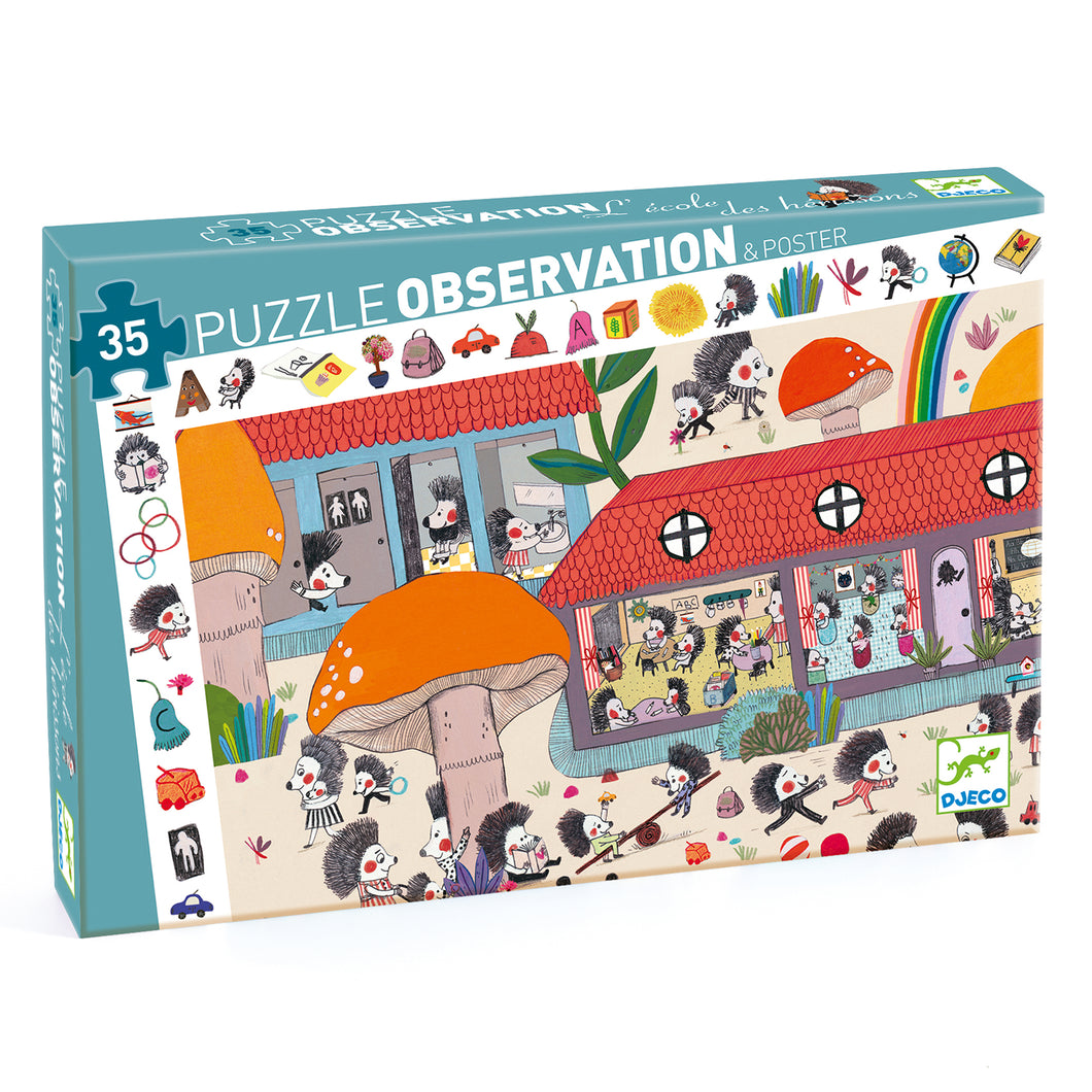 Djeco Observation Puzzle The Hedgehog School
