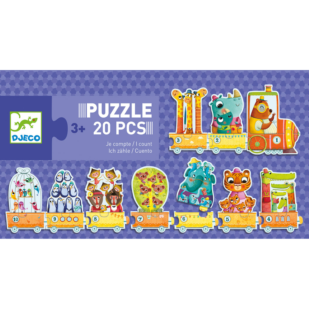 Djeco Puzzle - I Count - -20 Piece