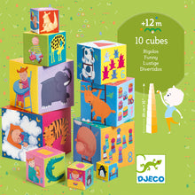 Load image into Gallery viewer, Djeco 10 Cubes - Funny

