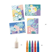 Load image into Gallery viewer, Djeco Felt Brushes Art by Numbers - Under the Sea - BEST SELLER
