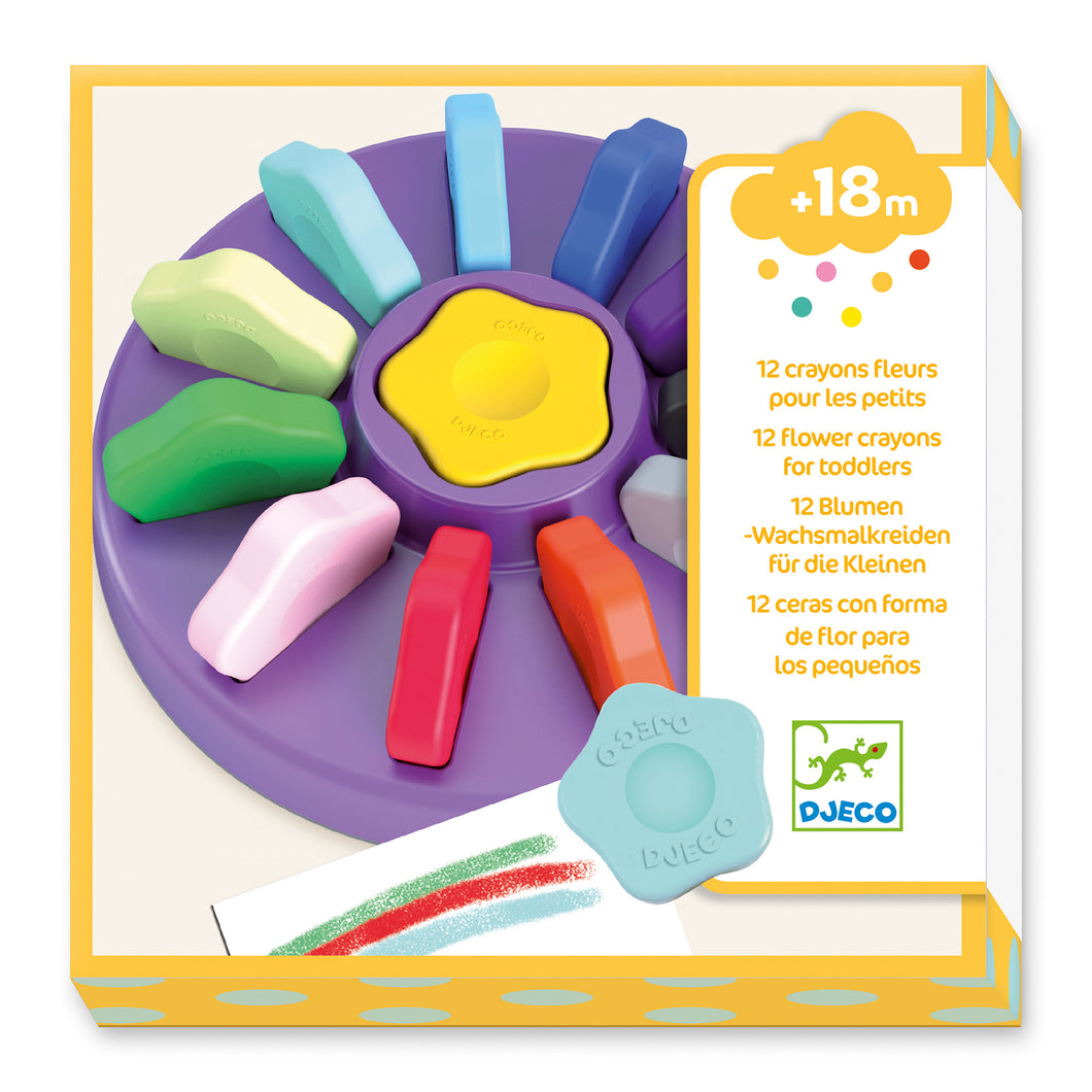 Djeco 12 Flower Crayons - BEST SELLER