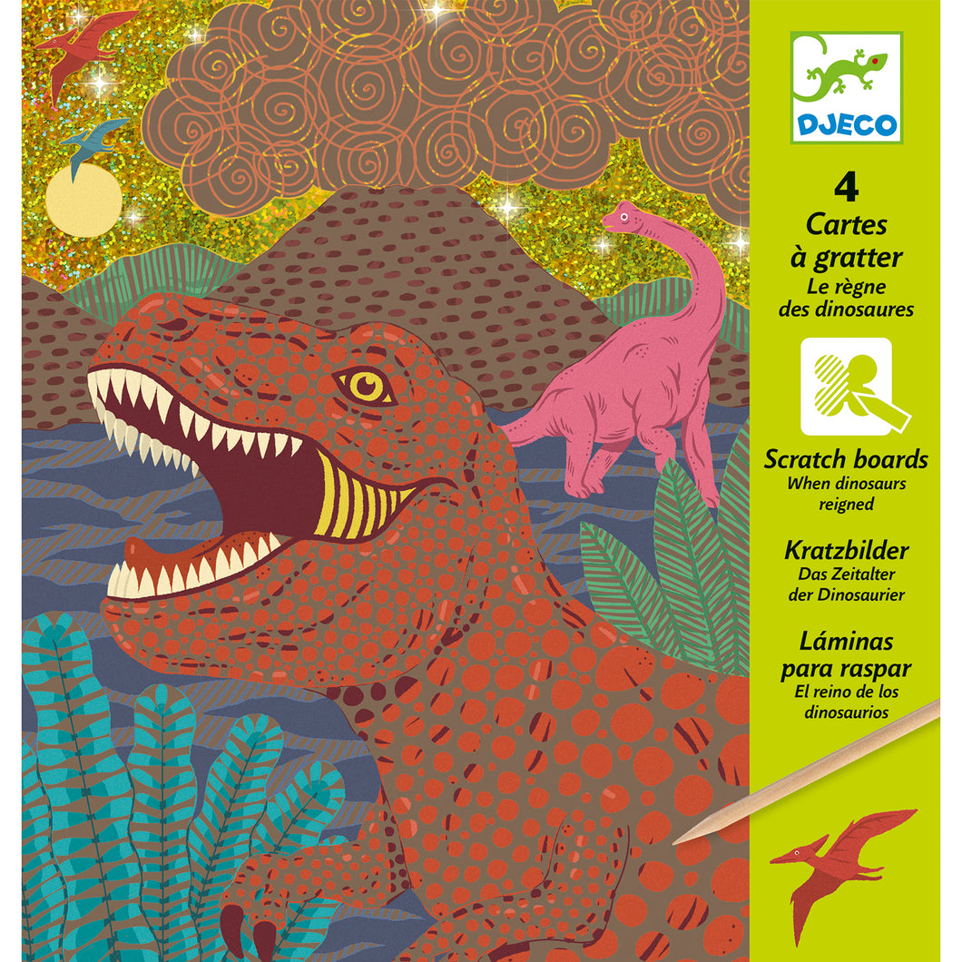 Djeco Scratch Boards - When Dinosaurs Reigned