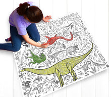 Load image into Gallery viewer, Dinosaur Colour-In Tablecloth / Giant Poster - BEST SELLER
