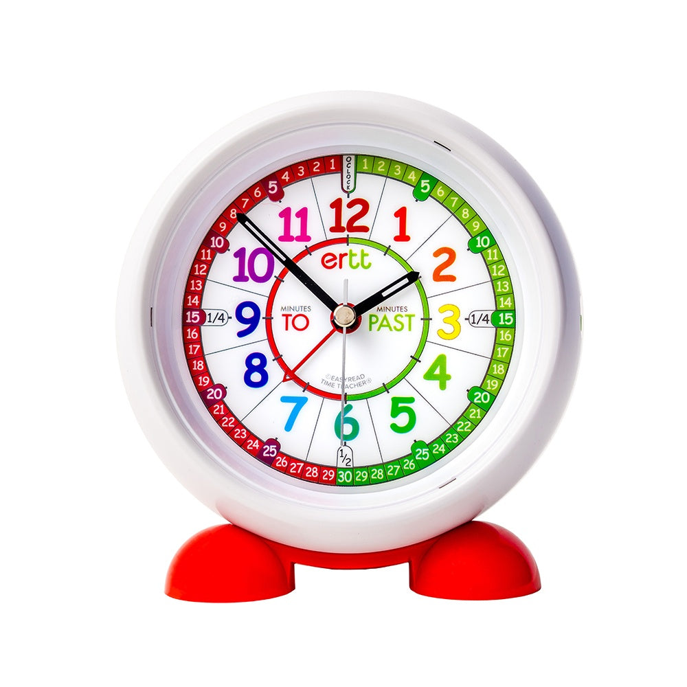 Easy Read Time Teacher Alarm Clock - Red & Green
