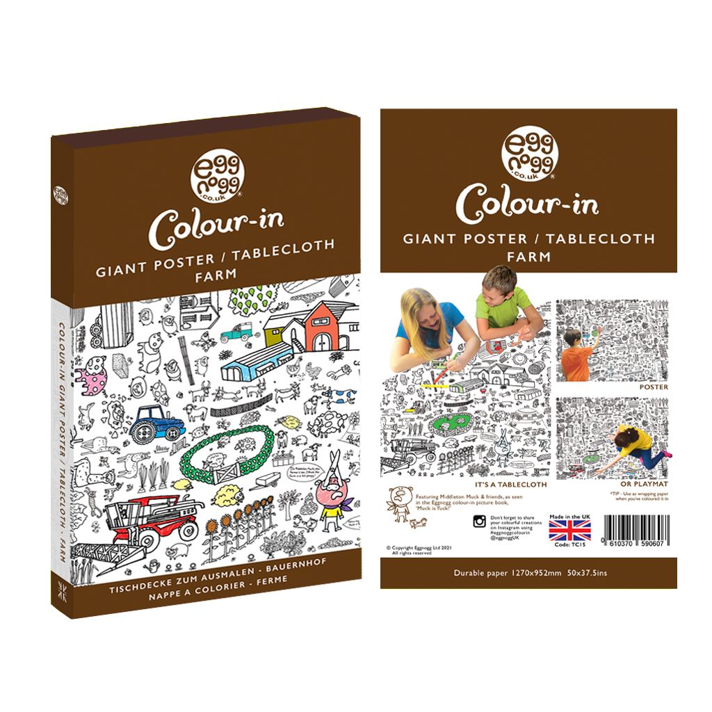 Farm Colour-In Tablecloth / Giant Poster - BEST SELLER