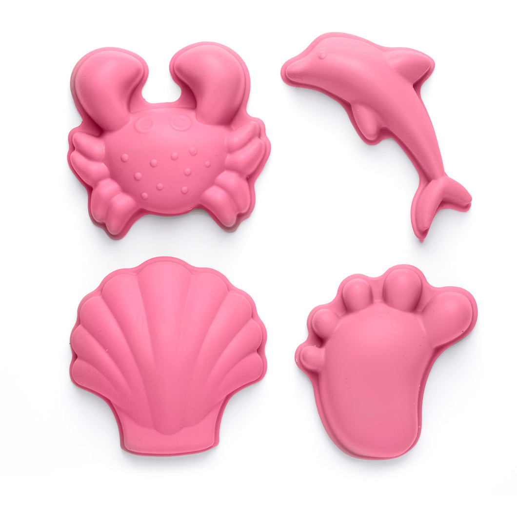 Scrunch Footprint Sand Moulds Set - Flamingo Pink