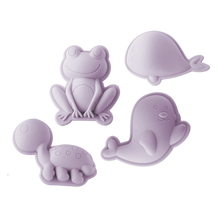 Load image into Gallery viewer, Scrunch Frog Sand Moulds Set - Lavender
