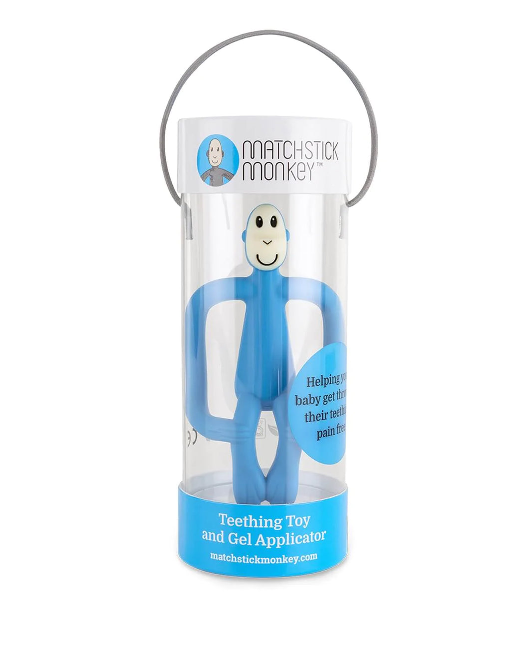 Matchstick Monkey Teething Toy - Light Blue