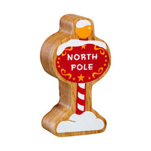 Load image into Gallery viewer, Natural Red and White North Pole Sign
