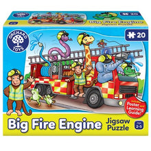 Load image into Gallery viewer, Big Fire Engine Jigsaw Puzzle
