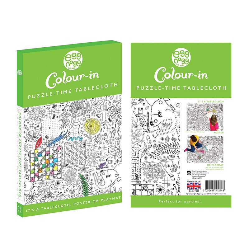 Puzzle Time Colour-In Tablecloth / Giant Poster
