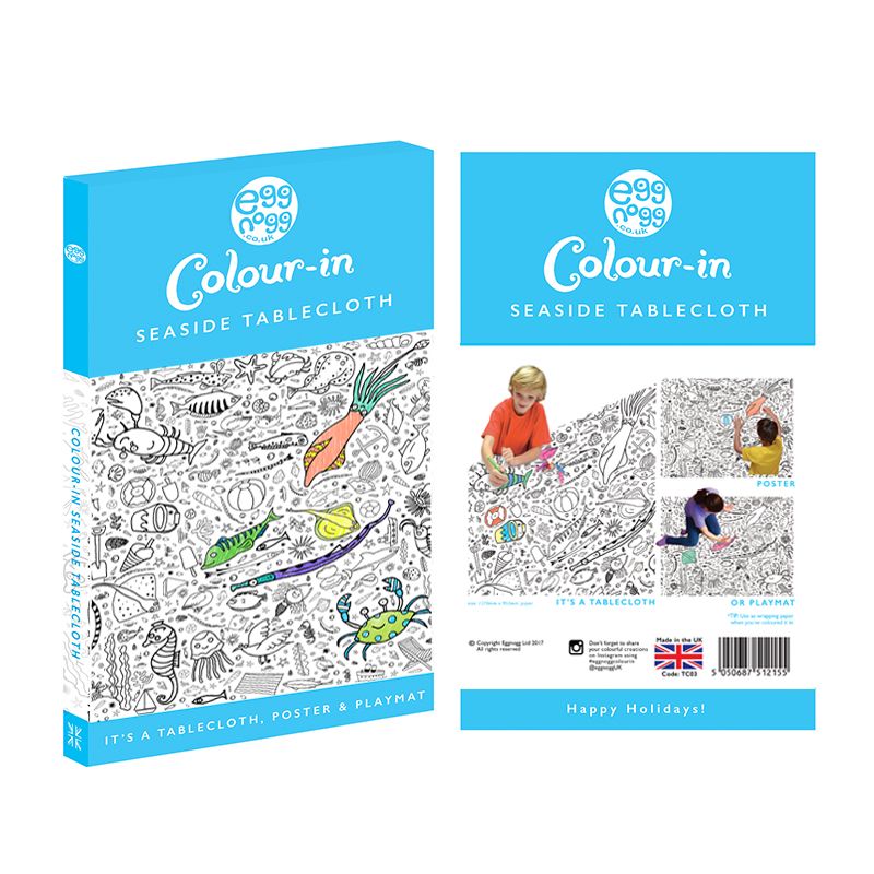 Seaside Colour-In Tablecloth / Giant Poster
