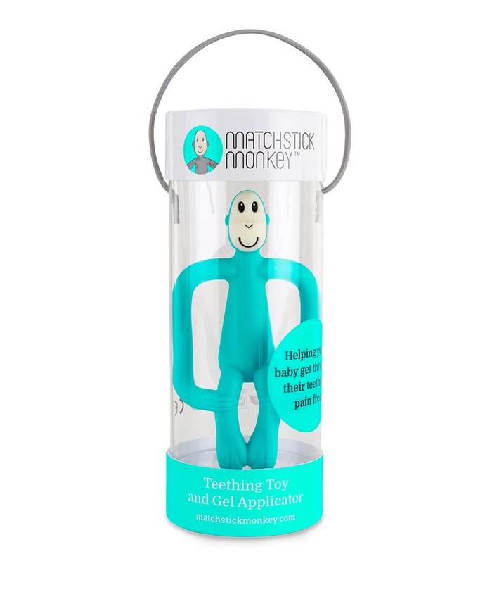 Matchstick Monkey Teething Toy - Turquoise Green