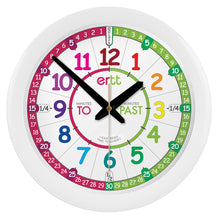 Load image into Gallery viewer, Easy Read Time Teacher Clock - Red &amp; Green
